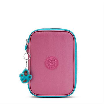 Kipling 100 Pens Metallic Case Tassen Roze | BE 1888IL